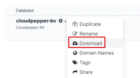 Download Odoo.com database