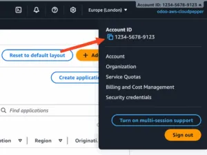 Account ID in AWS Console