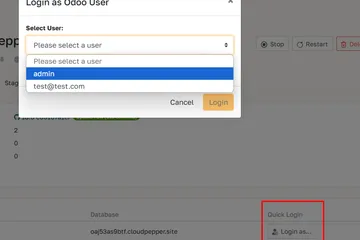 Direct / Quick Login feature for Odoo instance