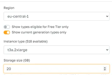 Set custom volume size for AWS EC2 Servers