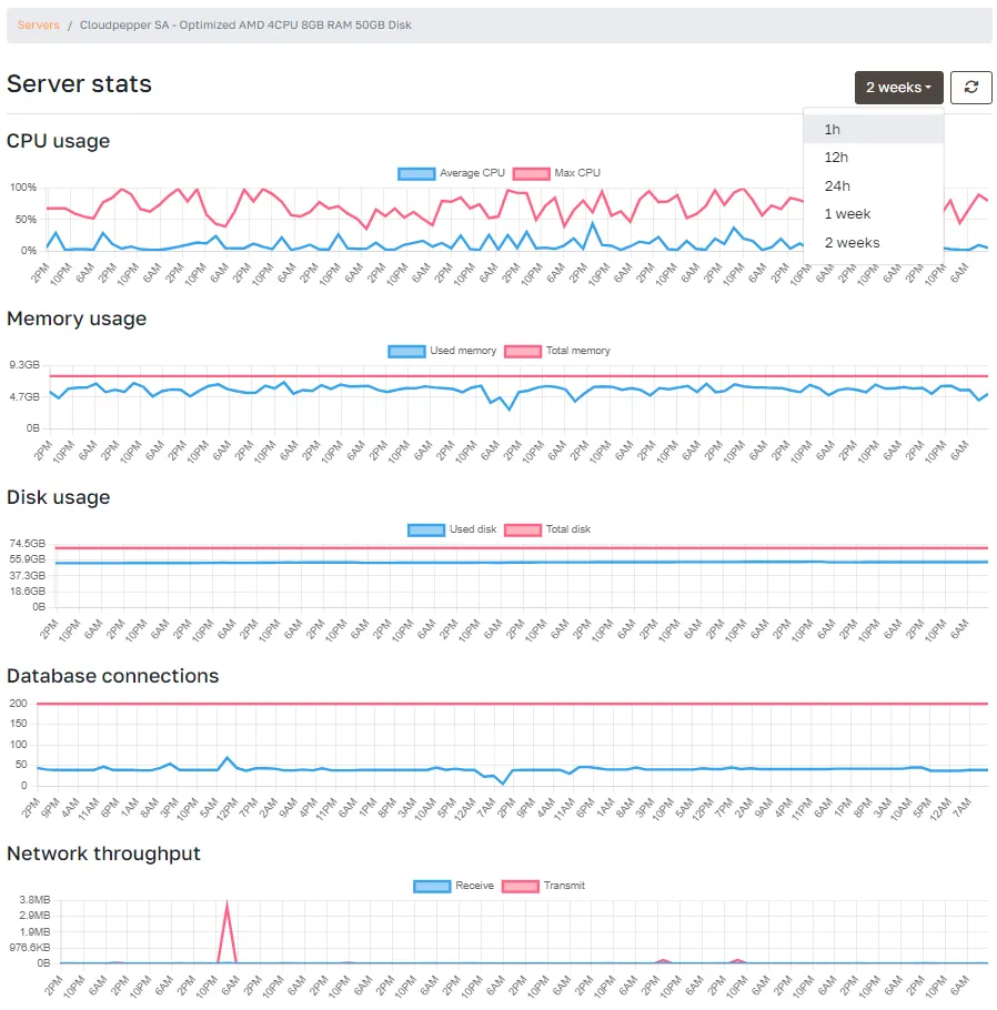 Advanced server statistics