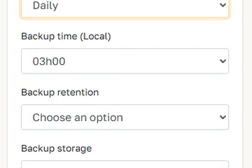 Select the exact date and time of your Odoo backup
