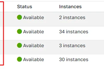 Server information column for provisioned odoo servers