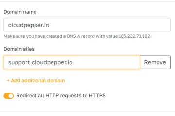 Add domain name alias