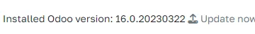 Update Odoo from backend