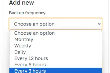 Schedule Odoo backups every 3, 6 and 12 hours