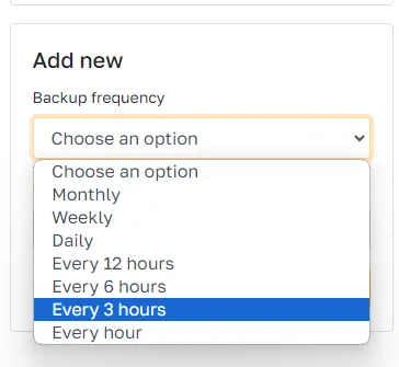 Schedule Odoo backups every 3, 6 and 12 hours