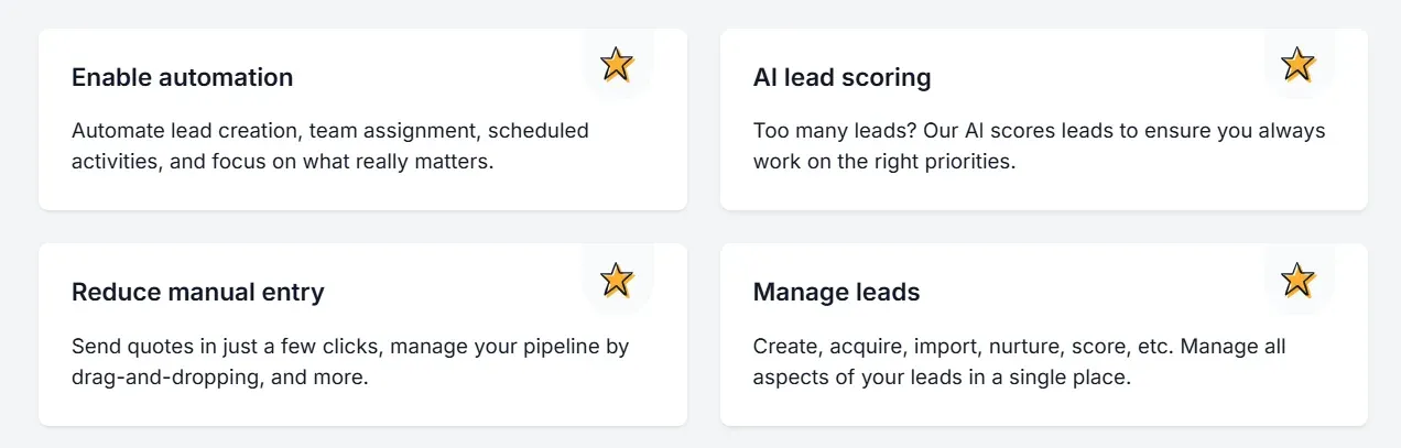 Odoo CRM pipeline interface showing unified lead and opportunity management