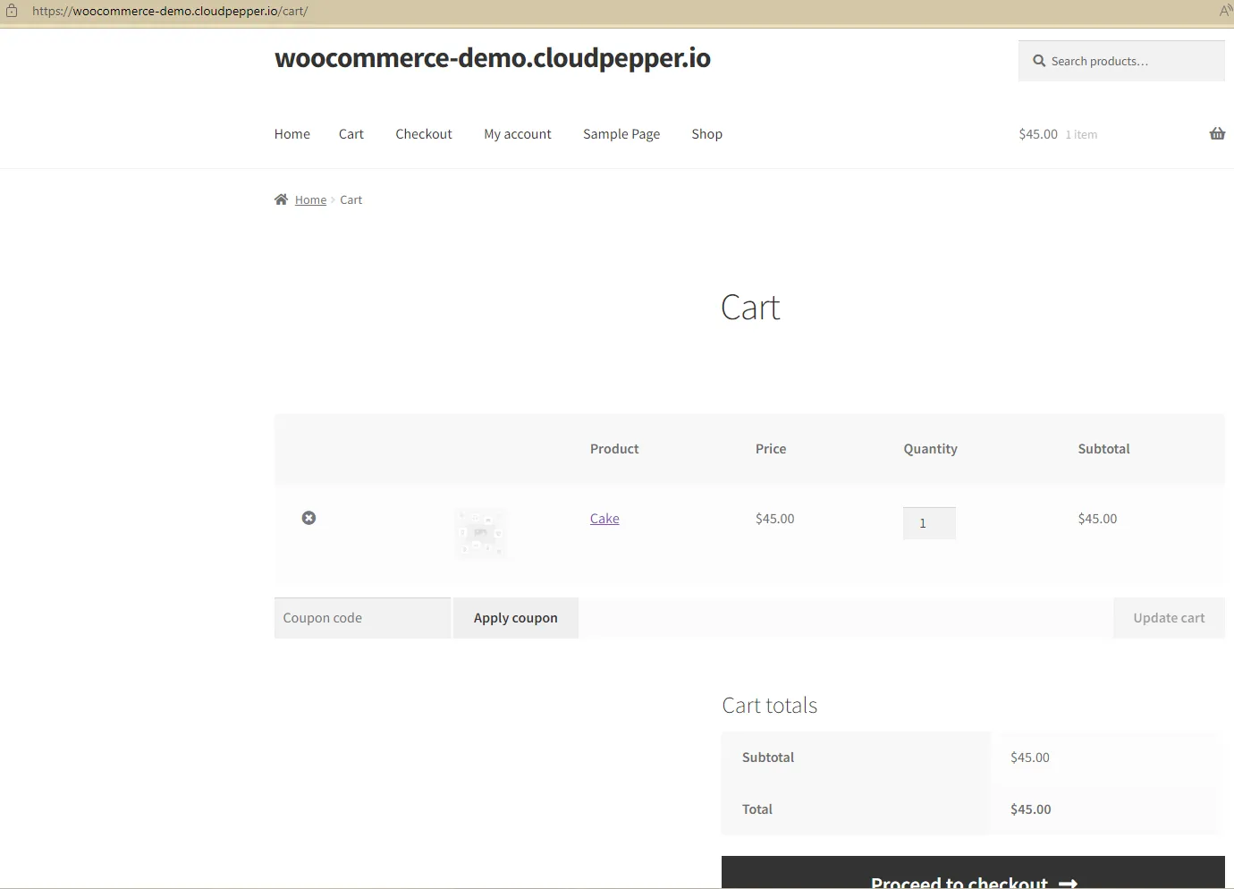 Add shopping cart WooCommerce