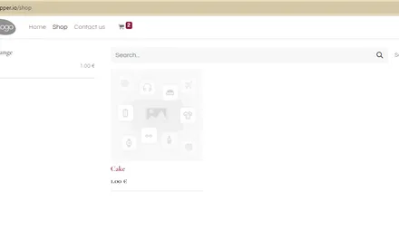 Odoo Shop page
