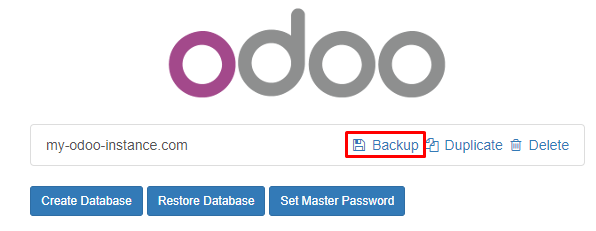 Odoo Database Manager