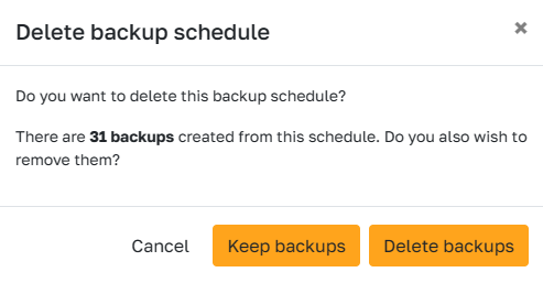 Keep or remove Odoo backups related to schedule?