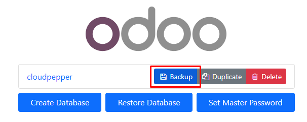 Odoo database manager