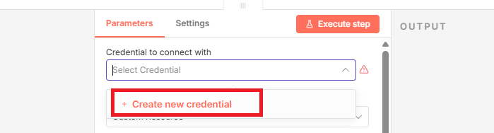 create new Odoo credentials